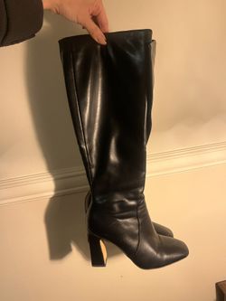 Black Knee High Boots Size 8
