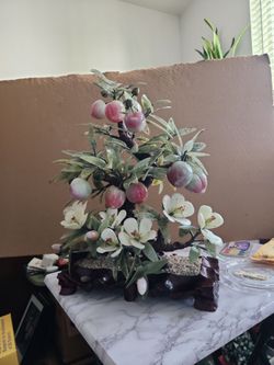 Vintage jade peach tree