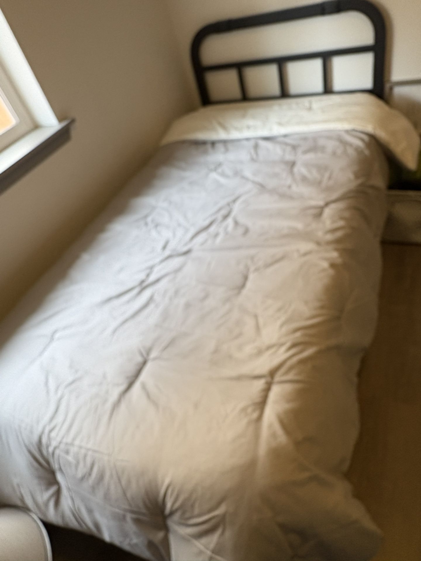 Twin Bed Frame and mattress