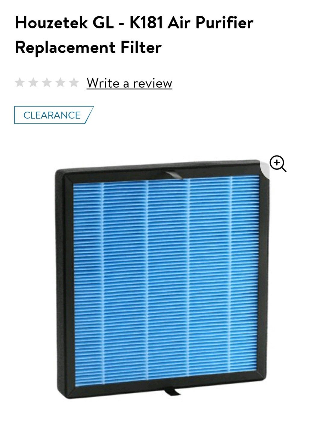 Houzetek air purifier Filter