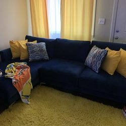 Navy blue sectional
