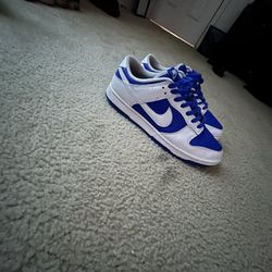 nike dunks low blue on white size 10 