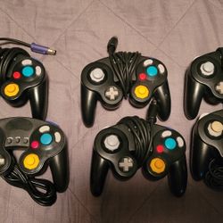 Nintendo GameCube Black Original Controllers
