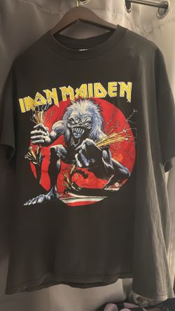Vintage 1990 Iron maiden A Real Live One Tour Logo Shirt