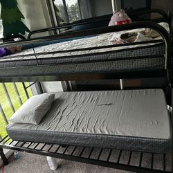 Twin Bunk Bed With Mattresses 