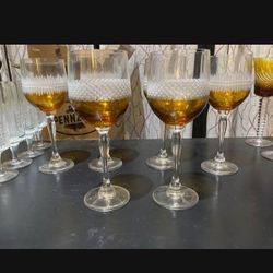 Lot Of 6 New Gorgeous European Crystal Glasses