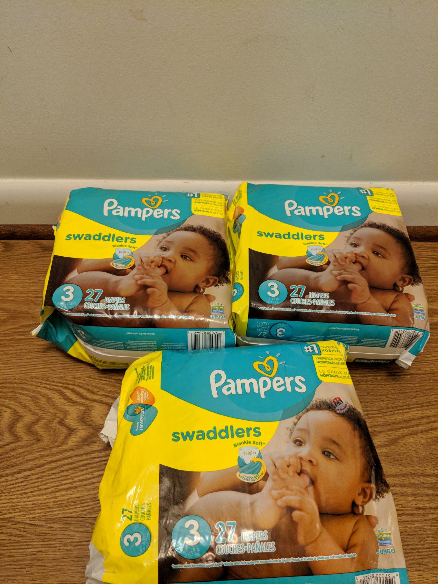 Pampers swaddlers size 3 or 4