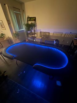 Poker Table with LED Lights