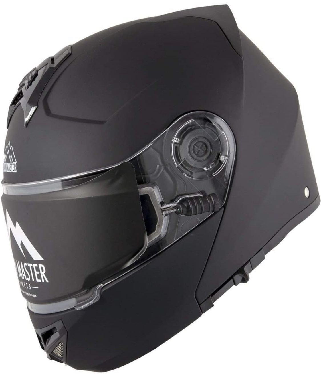 Snow Master TX-50 Flat Black Modular Dual Use Snowmobile and Street Helmet -X Large