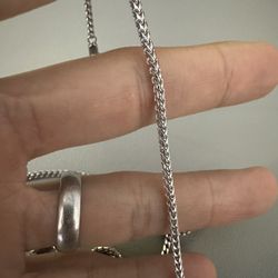 2.3mm 24” D/C Platinum Franco Chain