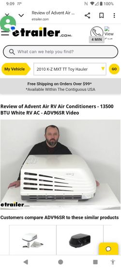 2008 MXT Toy Hauler Rooftop Air Conditioner 