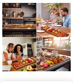 Wood Tray Wooden Serving Platter Natural Wood Server for Cheese