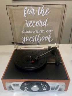 Wedding - Record player guestbook