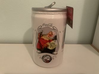 New Houston Harvest Coca Cola 75th Anniversary Santa Cookie Jar