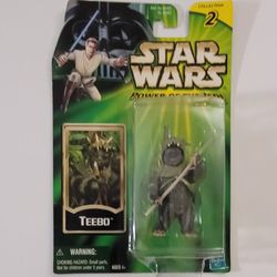 STAR WARS - TEEBO EWOK Action Figure - Power of the Jedi 2001