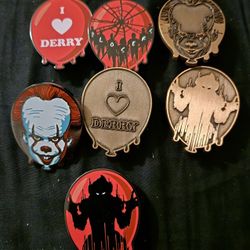 Figpin Pins X 7 Mystery Mini it Pennywise Horror Locked