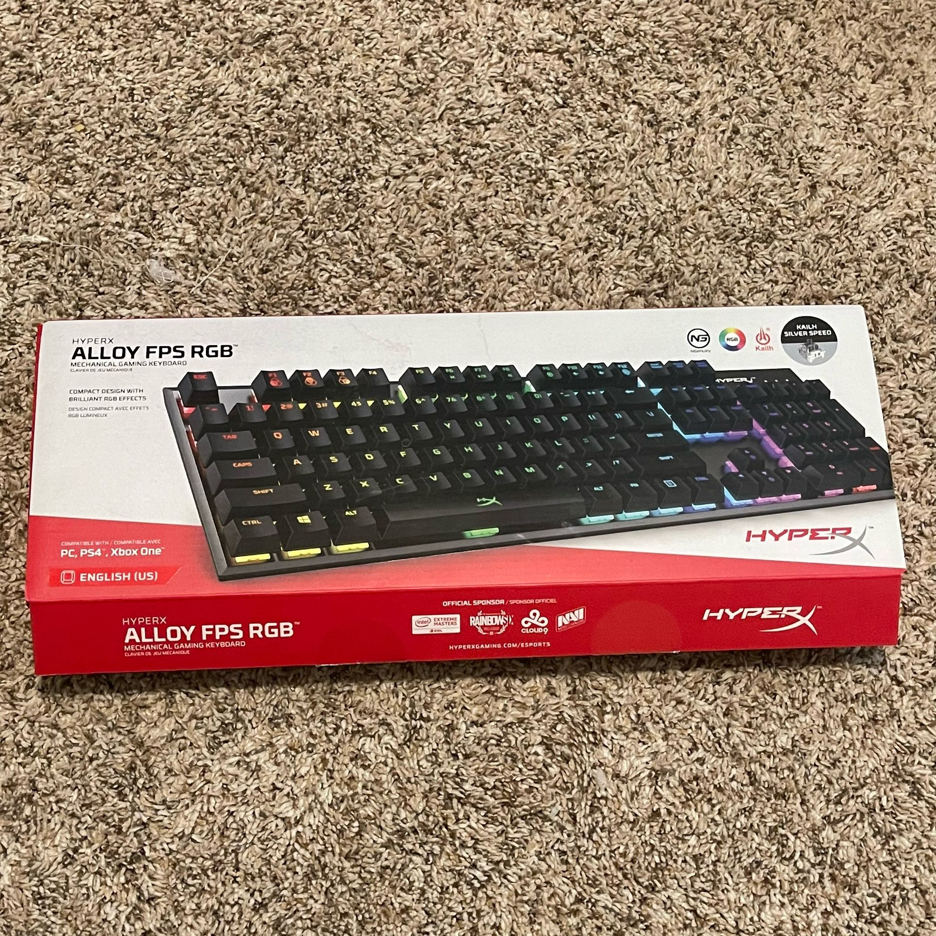NIB HyperX Alloy FPS RGB Gaming Keyboard 