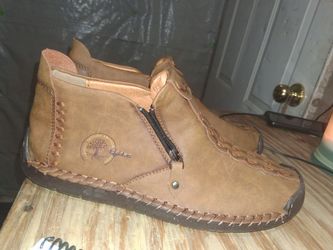 Men's 100% Caoutchouc Brown Shoes 11