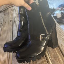 Woman’s Black High Heel Boots/booties