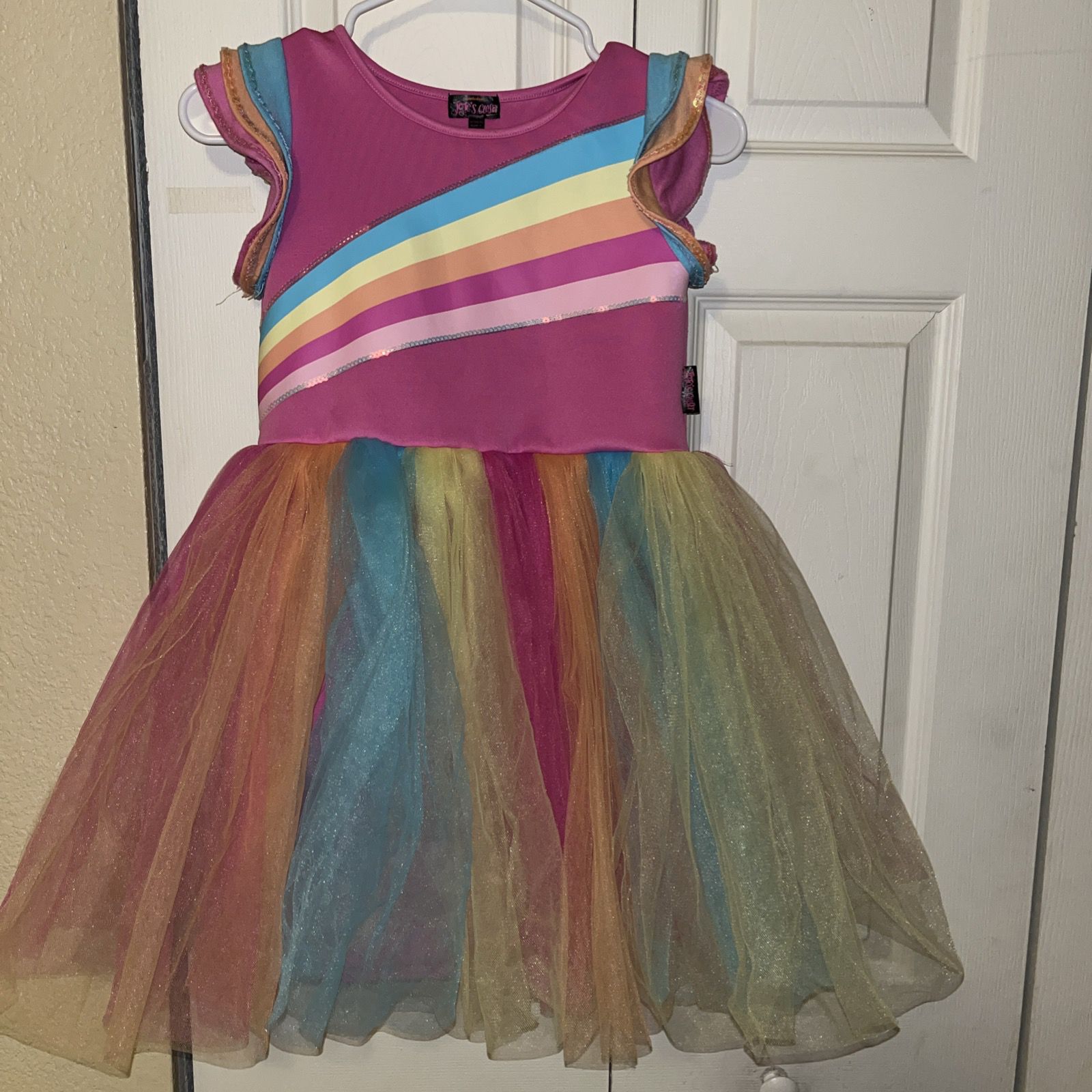 JoJo Siwa Tutu Rainbow Party Dress Nickelodeon Size Large 10-12