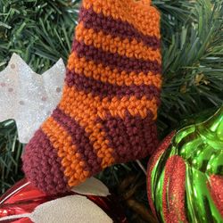 Virginia Tech Colors Mini Stocking Ornament 