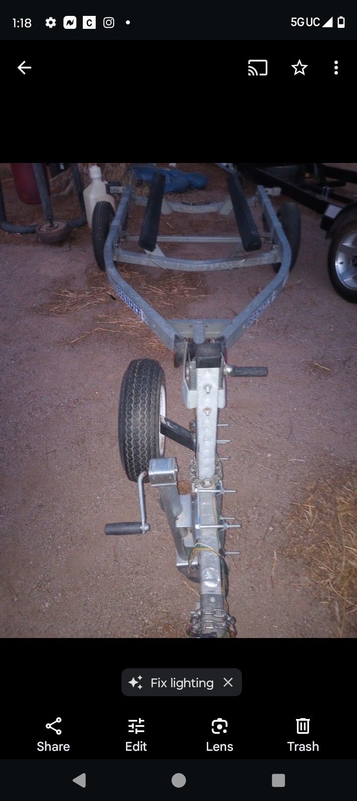 Galvanized Jet Ski Trailer $500