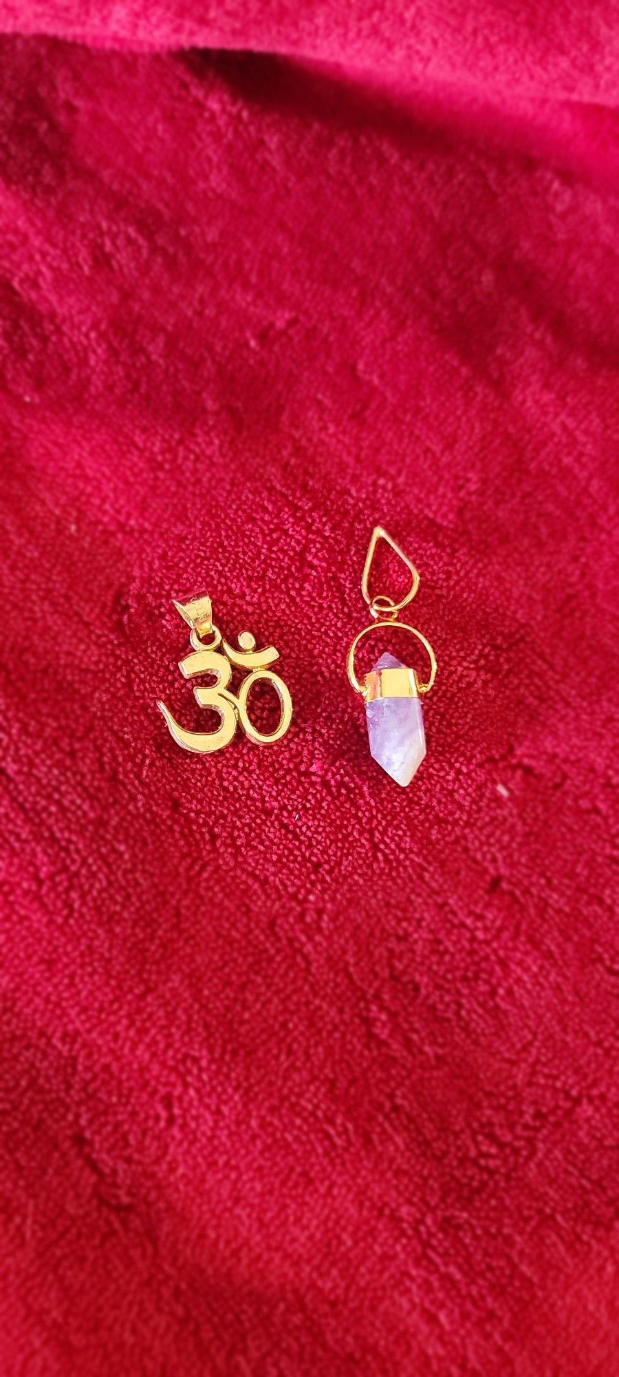 Om & Amatyst Obelisk Pendant