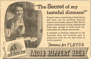 JACOB RUPPERT EXTRA BEER (NY Pre-prohibition bottle) 1911