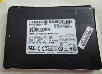 Samsung PM871 512GB 2.5-inch Internal SATA III Solid State Drive
