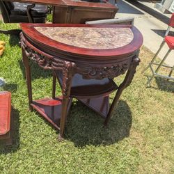 Antique Mahogany Wood Carved Table