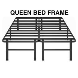 New Other Zinus Rumi 14” Queen Metal Bed Frame Mattress Foundation, Black
