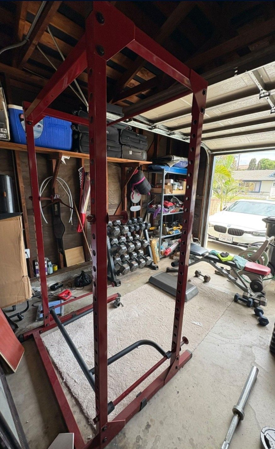 Weight Rack + Bench+ Barbell