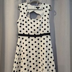 New White with black polka dot rockabilly style
