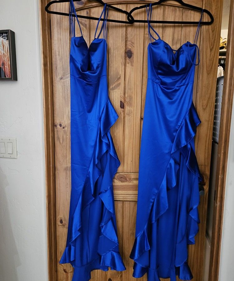 Brqnd New Formal Cocktail Semi-formal Royal Blue Dress