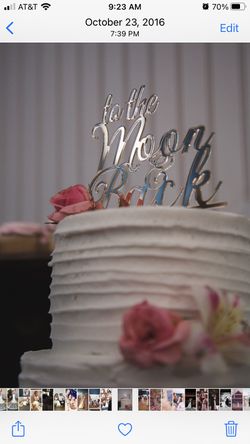 “To The Moon & Back” Cake Topper Thumbnail
