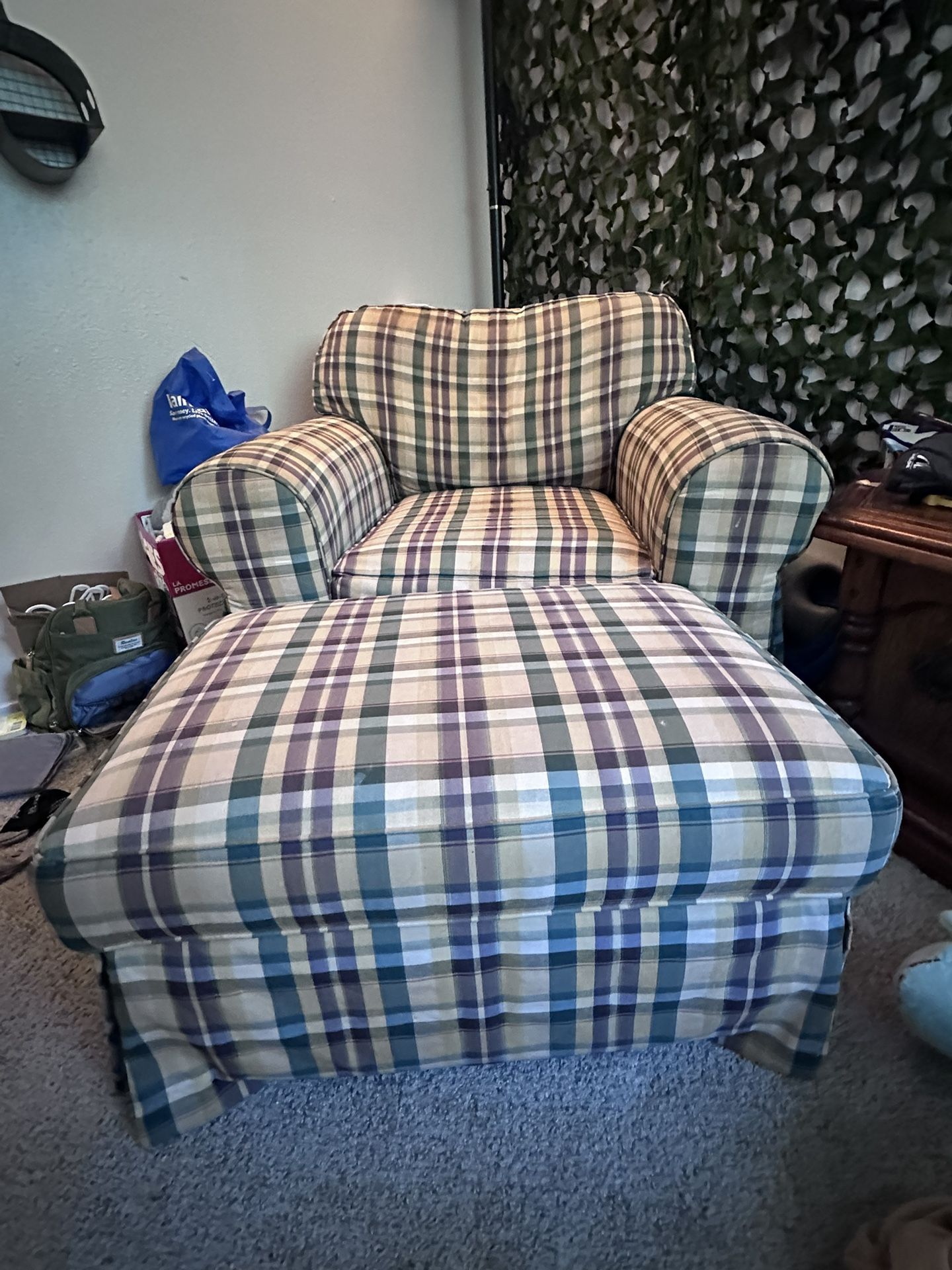 Ethan Allen Chair & Ottoman