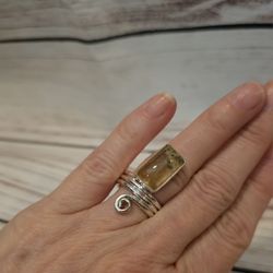 Lrg Tigers Eye And Sterling Silver Ring