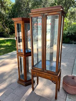 Two display cabinets