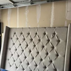 Naples Wingback Button Tuffed Tall Headboard By Inspire