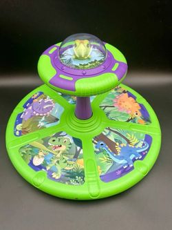 Dinosaur Sit and Spin Toy for Toddlers 1-3 Years - LED Lights