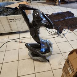 Water fountain with LED lights working excellent condition.