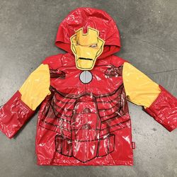 Disney Marvel Toddler Iron Man Rain Coat Jacket