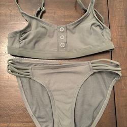 Target Xhilaration Ribbed Bikini set Military Green size XS New