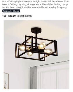 Black Ceiling Light Fixture
