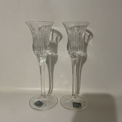 Mikasa Crystal Candle Holders 