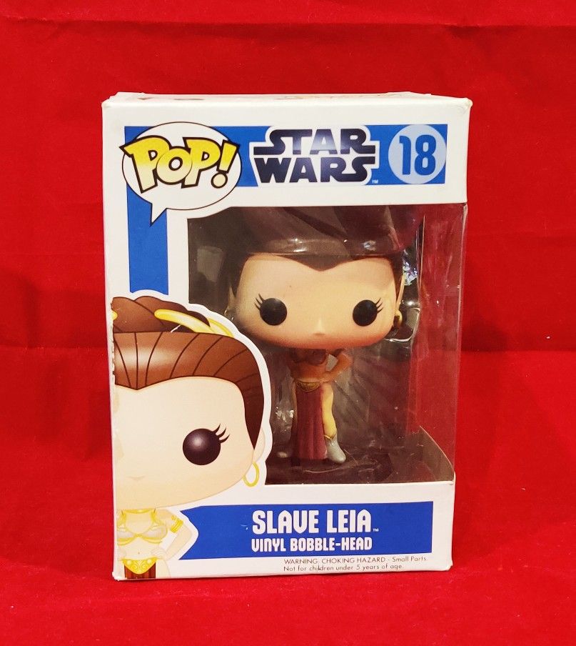 Funko #18 Star Wars Slave Leia  Blue Box RARE RETIRED