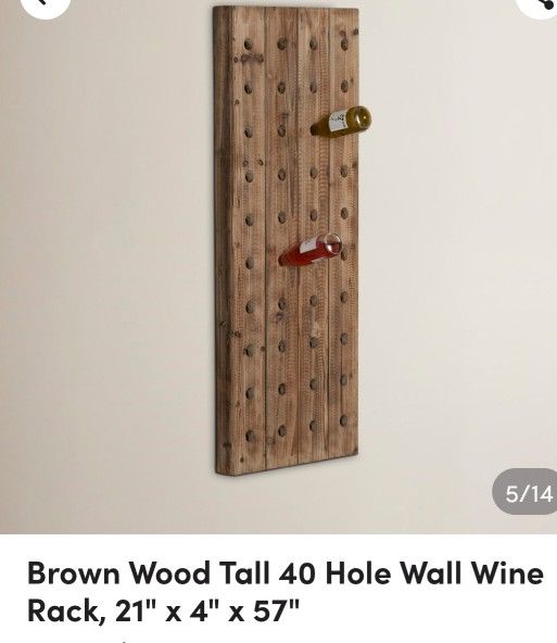 REAL WOOD 40 BOTTLE WINE RACK