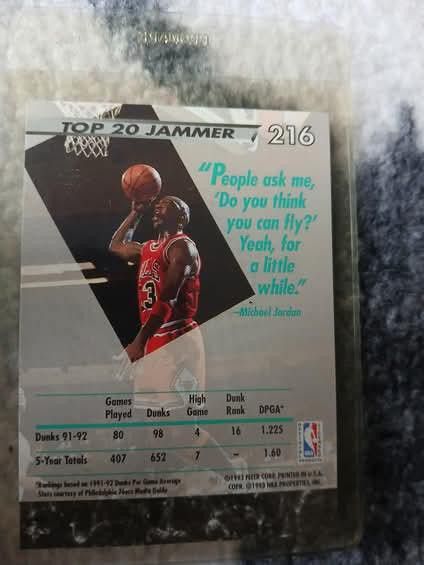 1992-93 Fleer Ultra Michael Jordan #216 NBA Jam Session basketball card.