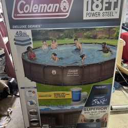 Brand New 18 Ft by 48 Inch Coleman Pool ☀️