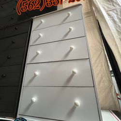 White Jumbo 2 Knob Dresser Cajonera Comoda Nueva 